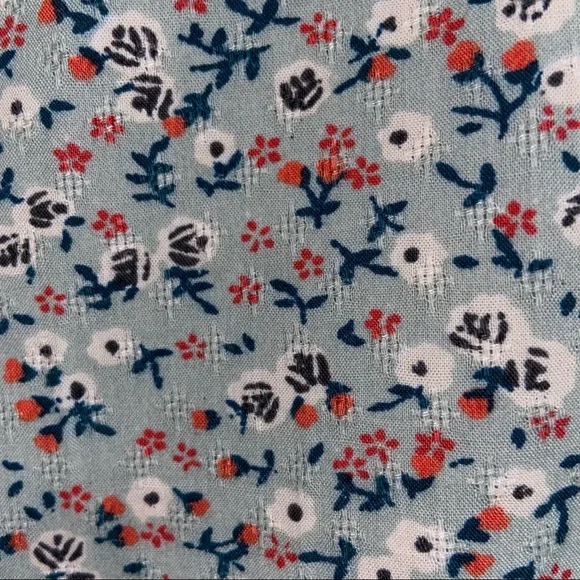 Universal Thread Green Floral Flounce Ruffle Tunic Top XL Sleeveless High Neck - Picture 3 of 12